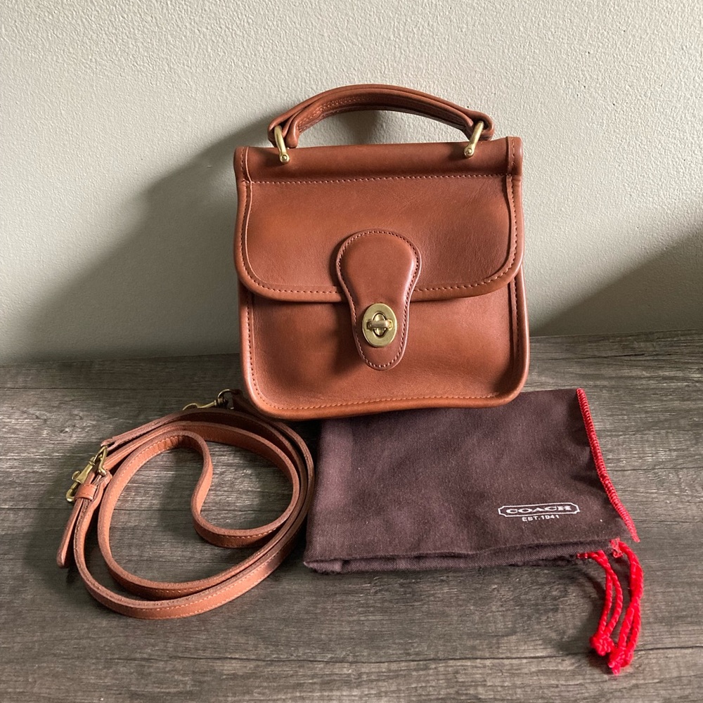RARE Vintage Coach Winnie Crossbody Bag British Tan